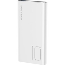Vera Concept Store PR229 Taşınabilir 22.5W Hızlı Şarj Powerbank, 20W Usb-C Port, 2 Usb-A Port, LED Göstergeli, Güvenli Şarj (Beyaz, 10000MAH)
