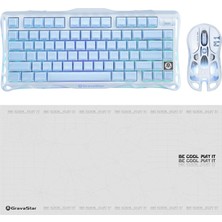 Vera Concept Store K1 Mekanik Gaming Klavye, M1 Pro Kablosuz Optik Mouse ve Mousepad Oyuncu Seti (Ice Blue)