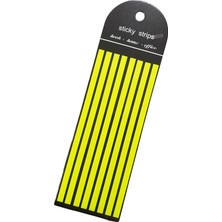 Vera Concept Store Şeffaf Renkli Yapışkan Not Kağıtları Defter Yer Imleri Etiket Ayraç Sticky Notes Uzun Şeritler (Sarı)