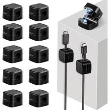 Vera Concept Store 10 Adet Kablo Tutucu, Kablo Klipsi, Kablo Düzenleyici, Mıknatıslı Veri Kablosu, Kablo Şarj Kablosu, HDMI Usb, Ofis, Çalışma Masası, Komodin, Mutfak Al