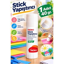 Glue Stick Yapıştırıcı Katı Yapıştırıcı 40 gr Ruj Yapıştırıcı 1 Adet Noki Büyük Boy Okul Yapıştırıcısı Zararsız Büro
