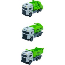Temizlik Araçları Serisi - 3lü Set Sürtmeli Plastik Araçlar 12 cm  (Lisinya)