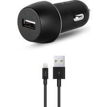 Vera Concept Store Smartcharger 2.1A Araç Şarj Aleti + Lightning ile Uyumlu Kablo Siyah