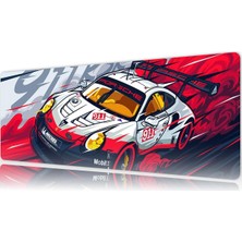 Vera Concept Store Kaymaz Taban Dikişli Mousepad Araba Desenli Oyuncu Gaming Mouse 30X70 cm