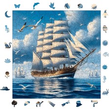 Vera Concept Store Ahşap Puzzle Yetişkin - Yelkenli Efsanesi - 353 Parça, 29 x 29 cm - Yapıştırıcı Folyo Dahil - Benzersiz Şekilli Parçalar & Özel Figürler - S1-08
