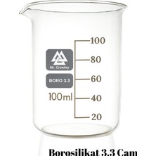 Cam Beher 100 ml Kısa Form Isıya Dayanıklı Beherglas