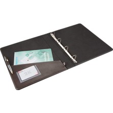 Vera Concept Store 533K A4 Suni Deri Sırt 4 Halkalı Elite Klasör, Kahverengi, A4, 4 cm