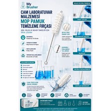 Test (Deney) Tüpü Erlen Beher Temizleme Fırçası Laboratuvar Mop
