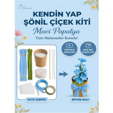 Vera Concept Store Mavi Şönil Papatya Yapım Kiti (Şönil Hobi Seti) - Yaratıcı Hobi ve Kendin Yap Seti