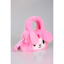 Vera Concept Store Kuromi My Melody Lisanslı Peluş Askılı Omuz Çantası, Pembe, Çift Bölmeli Kalem Kutusu