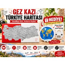 Gez Kazı Magnet Türkiye Haritası 10*20 cm Kazınabilir Seyahat Haritası Buzdolabı Magneti Dünya Haritalı Gazoz Açcağı Hediye