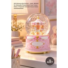 Yenilig 10 Adet Atlı Karınca Kar Küresi – Işıklı, Müzikli ve Otomatik Püskürtmeli Cam Fanus Dekor, Polyester Gövdeli Snow Globe