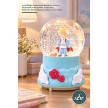 Yenilig 3 Adet Işıklı Müzikli Püskürtmeli Büyük Kar Küresi – Otomatik Kar Püskürtme, Cam Fanus, Polyester Gövde, Masaüstü Dekor, Snow Globe