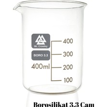 Cam Beher 400 ml Kısa Form Isıya Dayanıklı Beherglas
