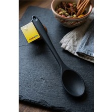 Layfislife Silikon Mutfak Kaşığı 27 cm | 5,5 cm Geniş Yüzeyli Yemek ve Servis Kaşığı VSL-985/SIYAH/SIYAH/1/BELI