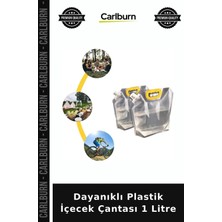 Carlburn Özel Üretim Taşınabilir Şeffaf Kamp Esnek Çok Amaçlı Dayanıklı Plastik Içecek Çantası 1 Litre