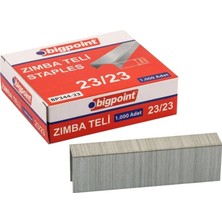 Zımba Teli No: 23/23, 1000 Adet, 230 Sayfaya Kadar Zımbalamaya Uygun