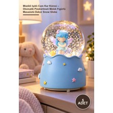 Yenilig 5 Adet Müzikli Işıklı Cam Kar Küresi – Otomatik Püskürtmeli Melek Figürlü Masaüstü Dekor Snow Globe