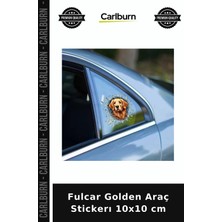 Carlburn Özel Üretim 3D Köpek Kelebek Cam Eğlenceli Dekoratif Oto Aksesuar Fulcar Golden Araç Stickerı