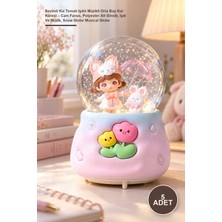 Yenilig 5 Adet Sevimli Kız Temalı Işıklı Müzikli Orta Boy Kar Küresi – Cam Fanus, Polyester Alt Gövde, Işık ve Müzik, Snow Globe Musical Globe