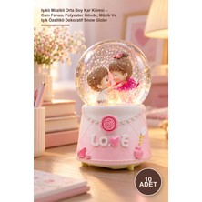 Yenilig 10 Adet Işıklı Müzikli Orta Boy Kar Küresi – Cam Fanus, Polyester Gövde, Müzik ve Işık Özellikli Dekoratif Snow Globe