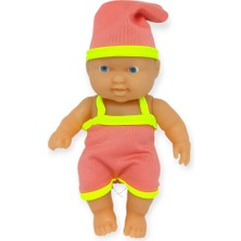 20 cm Sevimli Et Bebek - Çıkarılabilir Neon Kıyafetli Gerçekçi Oyuncak Bebek   - Pembe  - Sarı  (Lisinya)