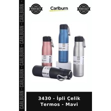 Carlburn Özel Üretim Aksesuar 3430 - Ipli Çelik Termos - Mavi