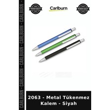 Carlburn Özel Üretim Ofis Kurumsal Yazı Hediye Şık 2063 - Metal Tükenmez Kalem - Siyah
