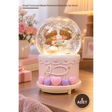Yenilig 5 Adet Sevgili Temalı Işıklı Müzikli Püskürtmeli Büyük Boy Kar Küresi – Cam Fanus, Polyester Gövde, Otomatik Kar Püskürtme, Masaüstü Dekoratif Hediye, Snow Globe