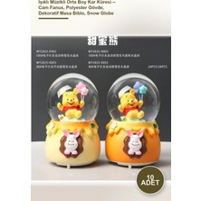 Yenilig 10 Adet Işıklı Müzikli Orta Boy Kar Küresi – Cam Fanus, Polyester Gövde, Dekoratif Masa Biblo, Snow Globe