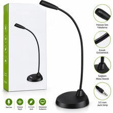 Marsilyan Multimedia Masaüstü Mikrofonu 3.5mm Jack Esnek Boyunlu CM203