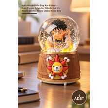 Yenilig 1 Adet Işıklı Müzikli Orta Boy Kar Küresi – Cam Fanus, Polyester Gövde, Işık ve Müzik Özellikli Snow Globe Music Box
