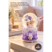 Yenilig 5 Adet Kar Küresi – Işıklı Müzikli Cam Fanus, Dekoratif Masa Biblo, Orta Boy Polyester Gövde, Snow Globe