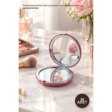 Yenilig 36 Adet Yuvarlak Desenli Çift Taraflı Cep Aynası – Yakınlaştırmalı ve Normal Ayna, Kompakt Taşınabilir Makyaj Aynası, Pocket Mirror Compact Mirror