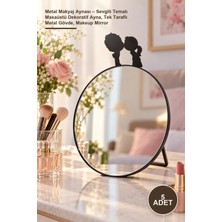 Yenilig 5 Adet Metal Makyaj Aynası – Sevgili Temalı Masaüstü Dekoratif Ayna, Tek Taraflı Metal Gövde, Makeup Mirror