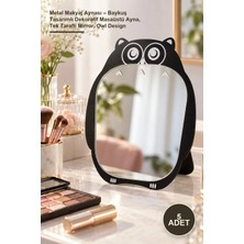 Yenilig 5 Adet Metal Makyaj Aynası – Baykuş Tasarımlı Dekoratif Masaüstü Ayna, Tek Taraflı Mirror, Owl Design