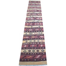Kilim Antik El Dokuması Pastel Malatya Yolluk Yün Kilim 1886 - Vintage - Çok Renkli