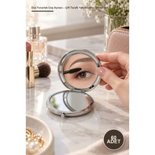 Yenilig 60 Adet Düz Yuvarlak Cep Aynası – Çift Taraflı Yakınlaştırıcı ve Normal Cam, Kompakt Taşınabilir Makyaj Aynası Pocket Mirror Hediyelik