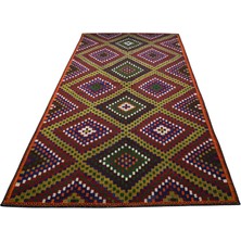 Zehra Abla Halı Yeni El Dokuması Yekpare Otantik Uşak Yörük Cecim Yün Kilim 7527