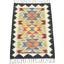 Kilim Antik El Dokuma Meşhed Cerit Yörükleri Iran Yün Kilim 1884 - Yeni - Çok Renkli