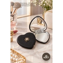 Yenilig 48 Adet Kalp Şeklinde Makyaj Aynası – Çift Taraflı Cep Aynası Yakınlaştırmalı ve Normal, Kompakt Taşınabilir, Hediyelik Promosyon Pocket Mirror