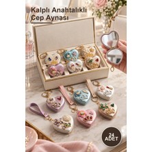 Yenilig 24 Adet Kalplı Anahtalıklı Cep Aynası