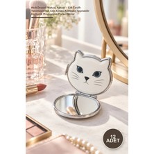 Yenilig 12 Adet Kedi Desenli Makyaj Aynası – Çift Taraflı Yakınlaştırmalı Cep Aynası Kompakt Taşınabilir Hediyelik Promosyon Pocket Mirror