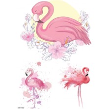 Str Store Flamingo -4 Geçici Dövme,geçici Tattoo,vücut Dövme,kol Bilek Dövme,boyun Dövme,sırt Dövme