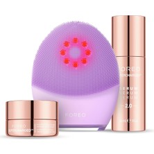 Str Store Sıkı ve Temiz Paket - Luna 4 Plus Hassas Yüz Temizleme ve Masaj Aleti + Supercharged Serum 2.0, 30ML + Nemlendirici Gece Maskesi, 15 ml - Yakın Kızılötesi Işık Terapisi