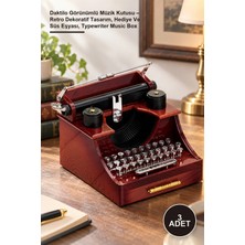Yenilig 3 Adet Daktilo Görünümlü Müzik Kutusu – Retro Dekoratif Tasarım, Hediye ve Süs Eşyası, Typewriter Music Box