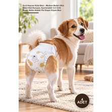 Yenilig 4 Adet Evcil Hayvan Külot Bezi – Medium Beden Ultra Emici Hızlı Kuruyan, Ayarlanabilir Cırt Cırtlı Bantlı, Nefes Alabilir Pet Diaper Köpek Bezi