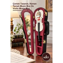 Yenilig 4 Adet Büyük Keman Müzik Kutusu – Çantalı Tasarım, Keman Temalı Music Box ve Violin Music Box