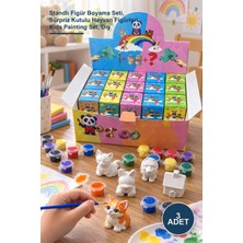 Yenilig 3 Adet Sürpriz Animal Boyama Seti – Standlı Figür Boyama Seti, Lu Hayvan Figürleri, Kids Painting Set, Dıy