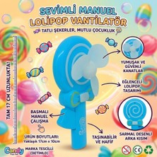 Lolipop Model El Fanı - Mavi (Lisinya)
